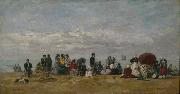 Eugene Boudin Beach at Trouville oil on canvas